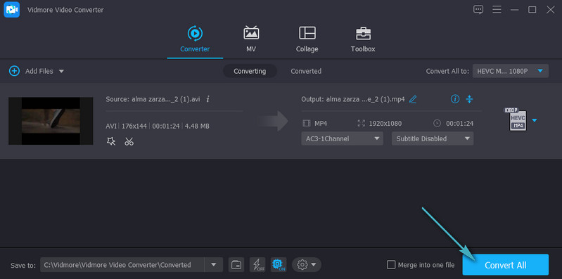 Vidmore Endergebnis exportieren