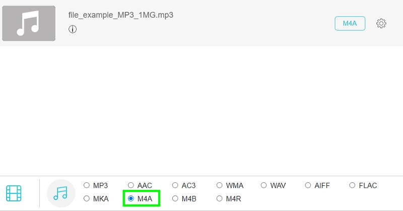 Vidmore Kostenlos Audio auswählen