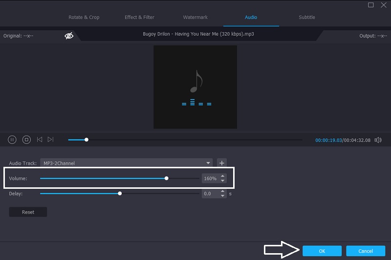 Vidmore – Lautstärke erhöhen