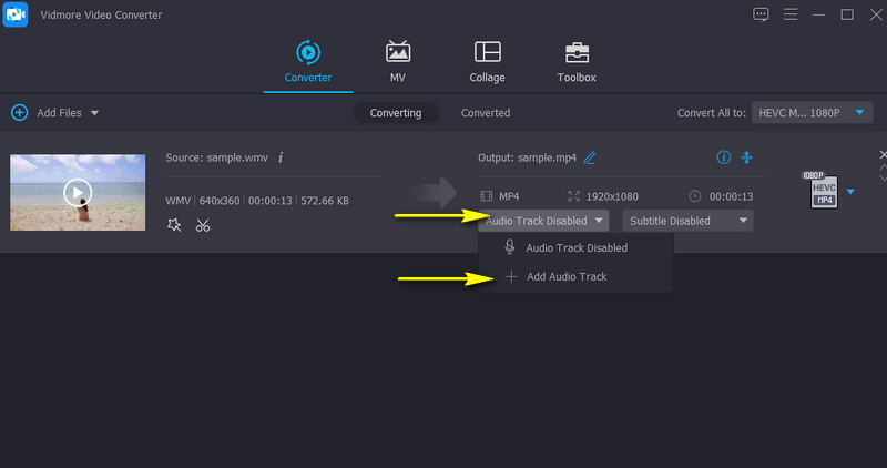 Vidmore Audio einfügen