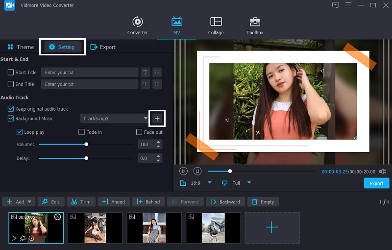 Audio zu Bildern hinzufügen Vidmore