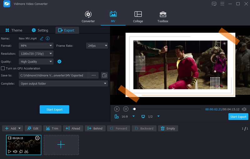 MKV‑Datei exportieren Vidmore