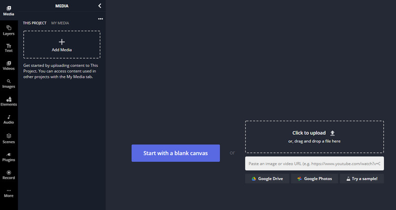 Kapwing Videodatei hinzufügen