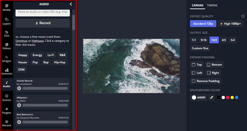 Kapwing Audio-Editor