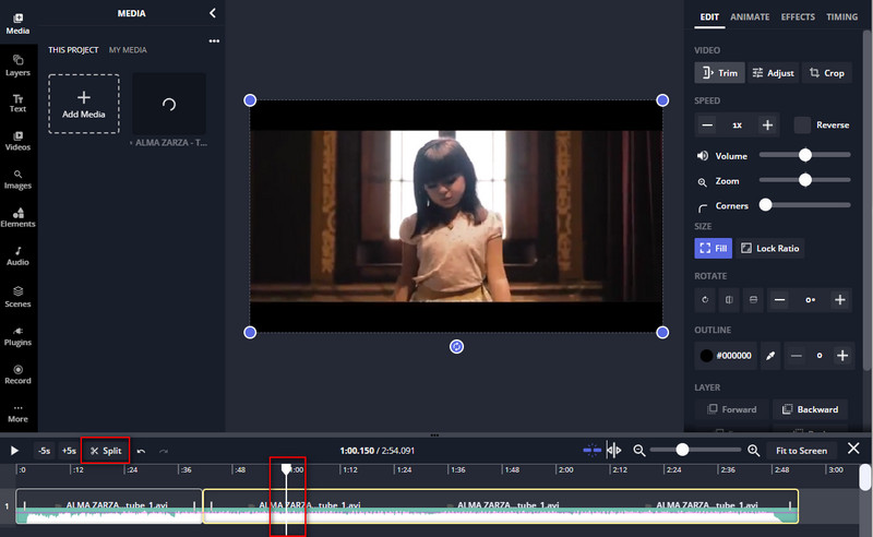 Kapwing Video teilen