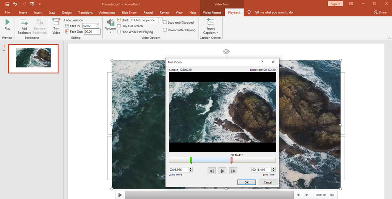 PPT Windows Video trimmen