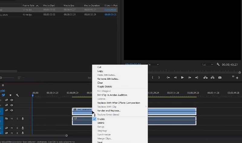 Premiere Pro Audio trennen