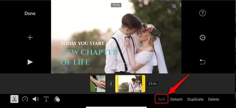 Video in Teile aufteilen iMovie