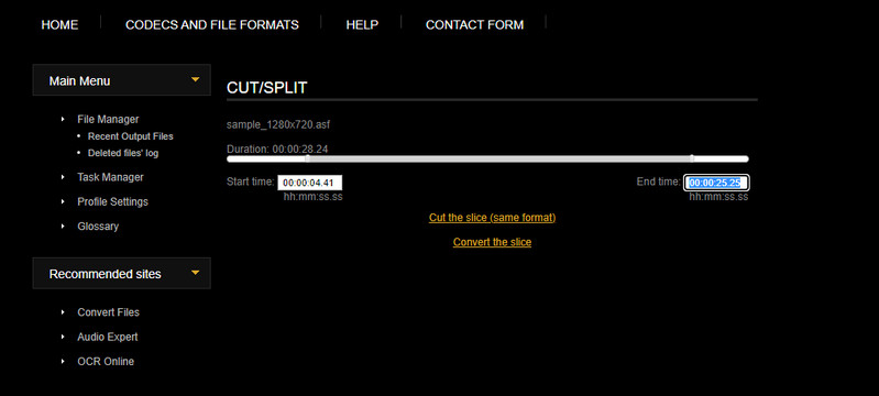 Video-Toolbox-Schneideoberflächen