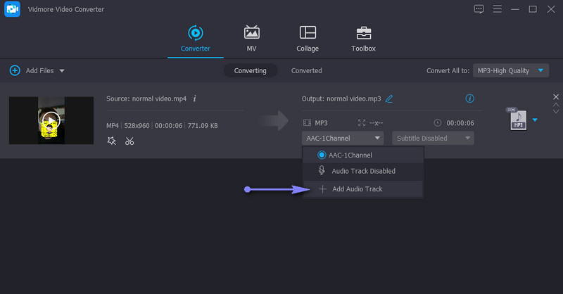 Vidmore – Musik zu Snap hinzufügen