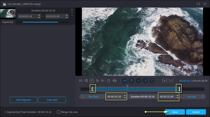 Vidmore MPEG schneiden