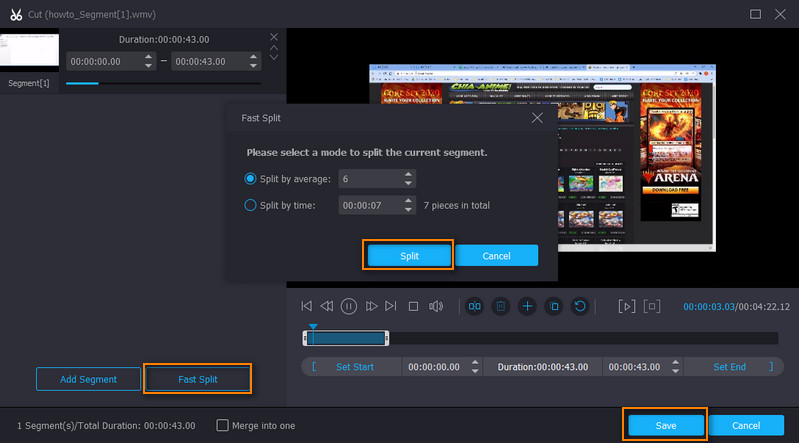 Vidmore WMV-Video schneiden