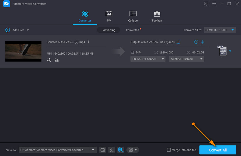 MP4-Video mit Vidmore exportieren