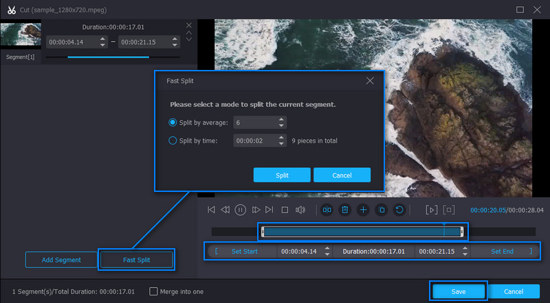 Vidmore MPEG schneiden