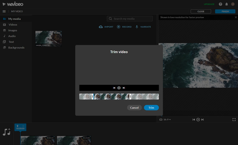 WeVideo MPG schneiden