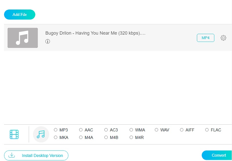 AU‑Datei hinzufügen Vidmore Online