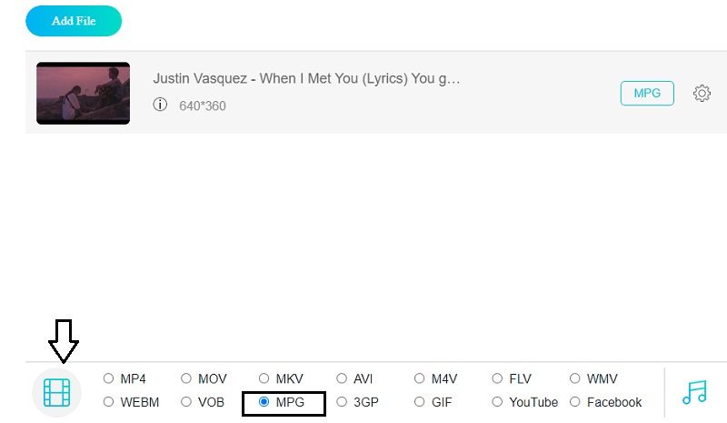 MPG auswählen Vidmore Online