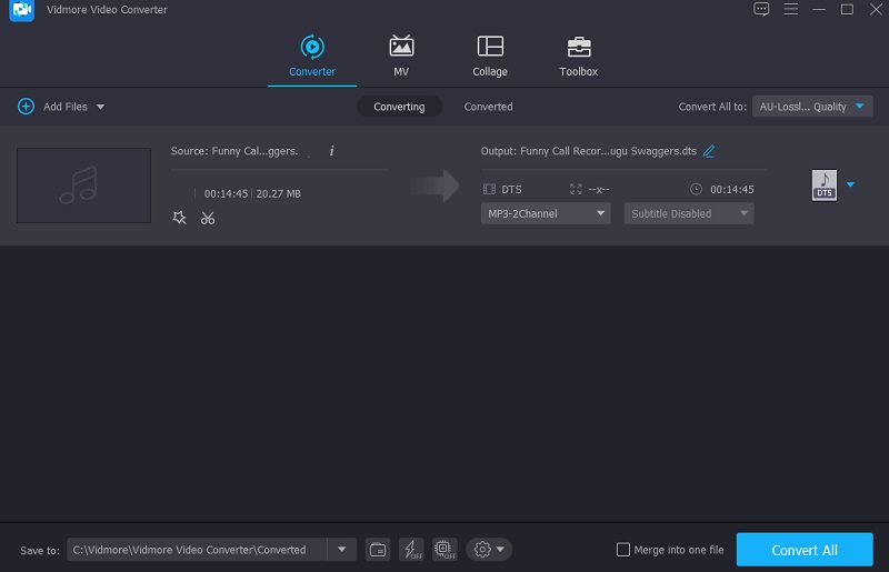 AAC in DTS in Vidmore konvertieren