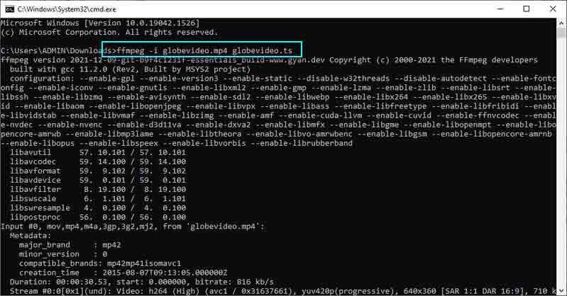 FFMPEG Datei konvertieren