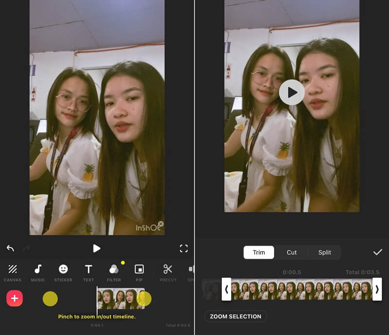 Video kürzen InShot