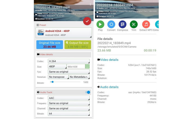 Video Format Factory‑Oberfläche