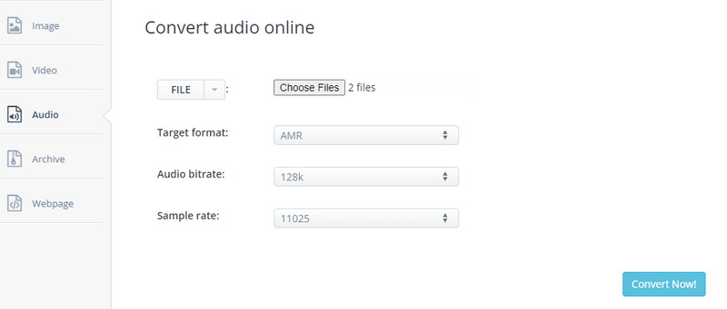 AConvert-Oberfläche