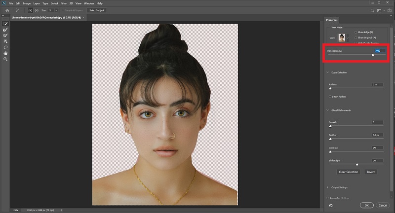 Adobe Hintergrund entfernt