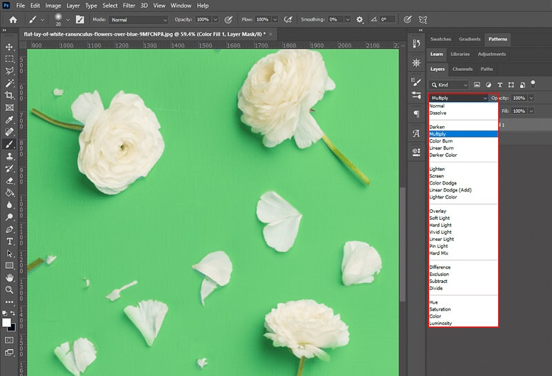 Mischmodus „Multiplizieren“ Photoshop