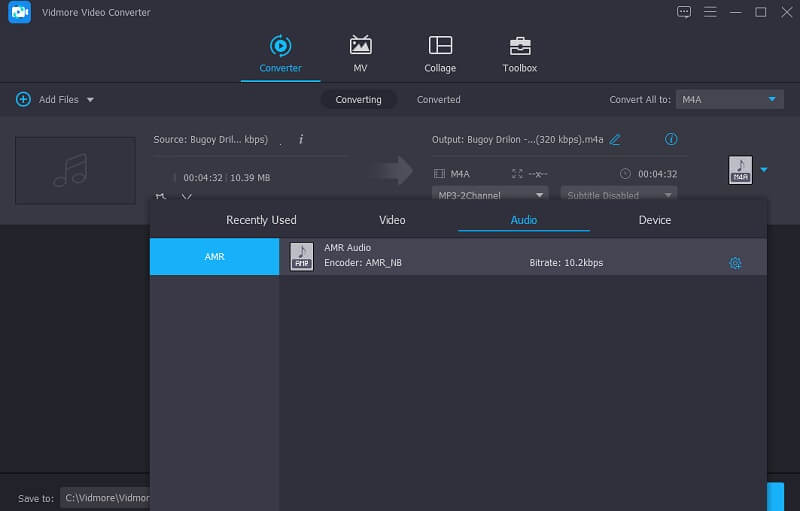 AMR in Vidmore auswählen