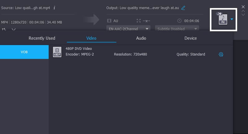 VOB auswählen Vidmore