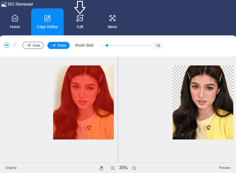 Klicken Sie auf Vidmore Background Remover Vorschau