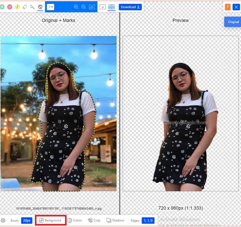 Hintergrund bearbeiten mit ClipMagic