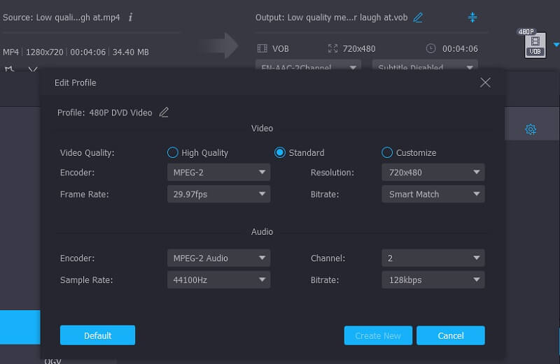 VOB bearbeiten Vidmore