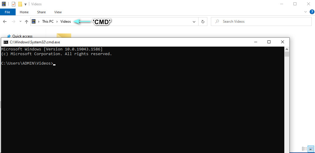 Eingabeaufforderung öffnen