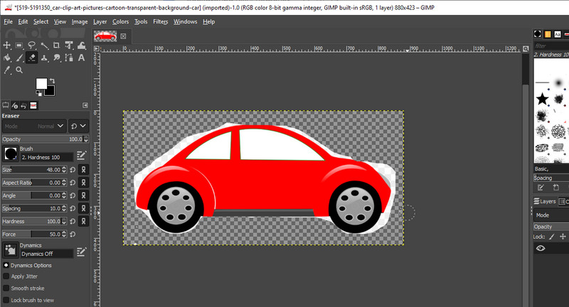 GIMP-App-Oberfläche