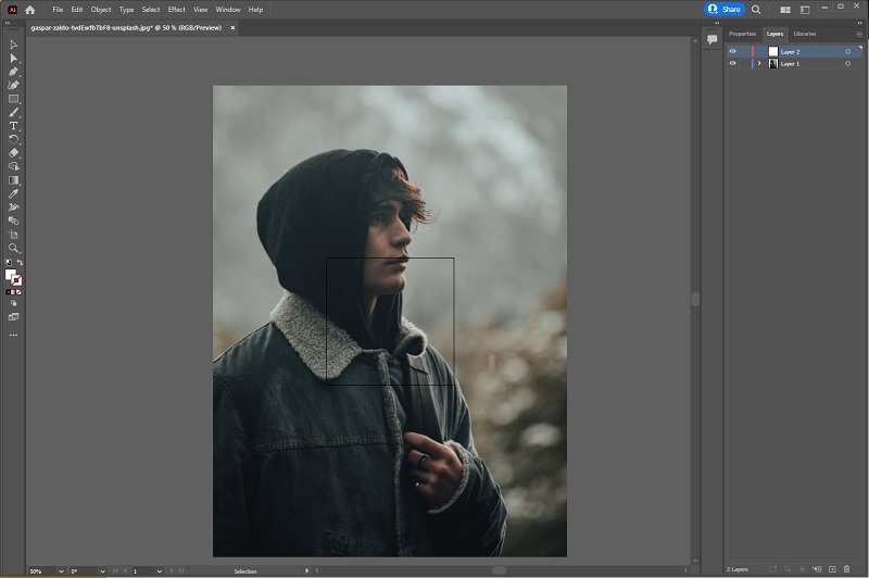 Bild in Illustrator importieren