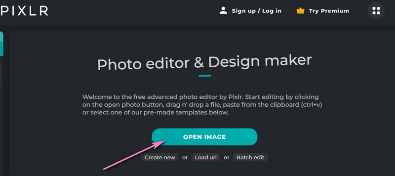PIXLR – Bild importieren