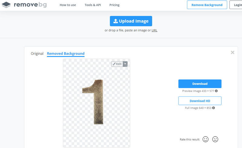 Removebg-Oberflächen