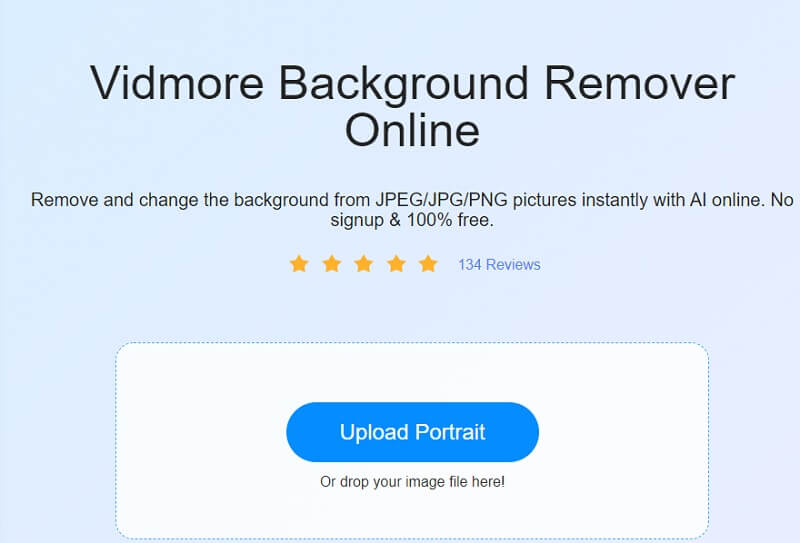 Vidmore Background Remover hochladen