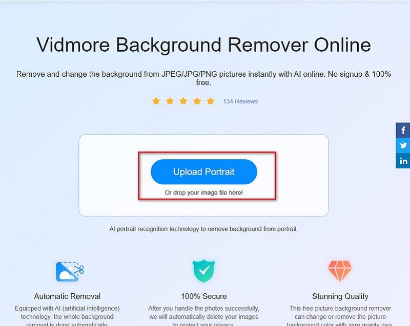 Vidmore Bro Porträt hochladen