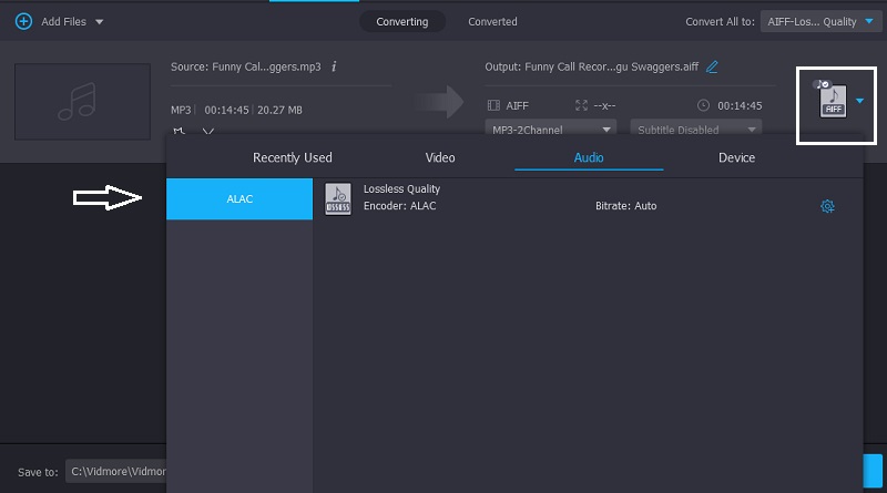 ALAC wählen Vidmore