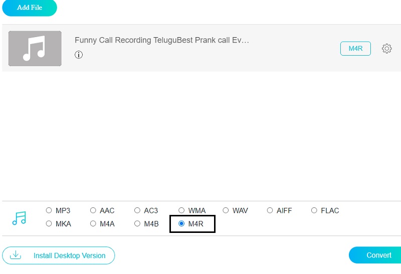 M4R mit Vidmore Online wählen