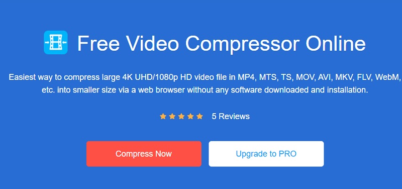 Auf „Compress“ klicken Vidmore Online