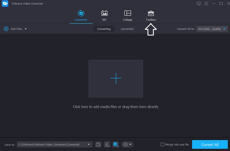 Klicken Sie auf Toolbox Vidmore