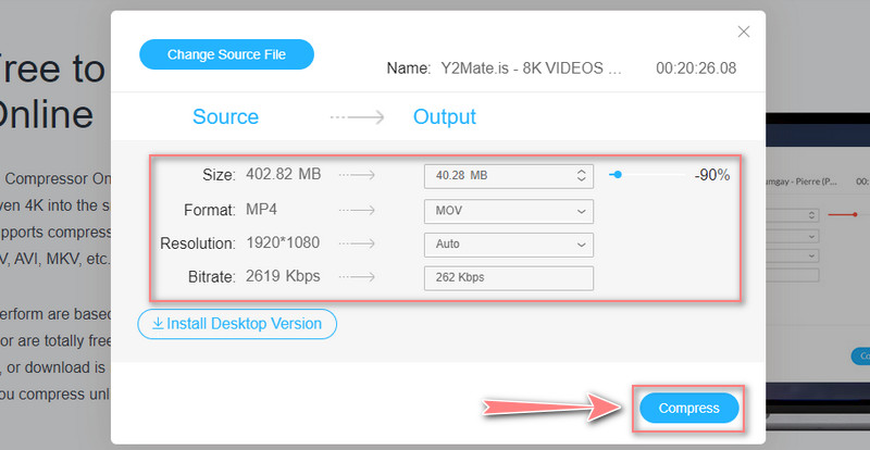 4K‑Clip komprimieren