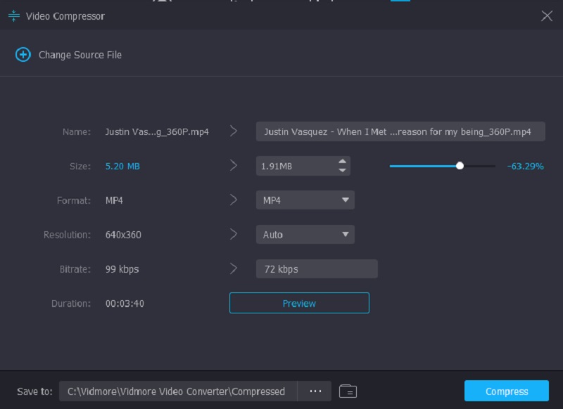Video komprimieren Vidmore