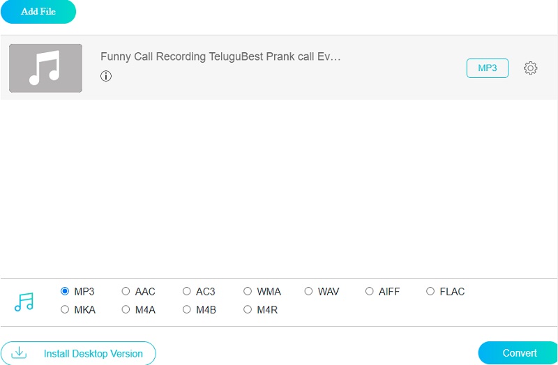 MPA in MP3 konvertieren Online Vidmore