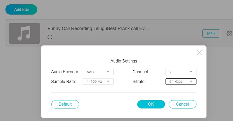 M4R mit Vidmore Online bearbeiten