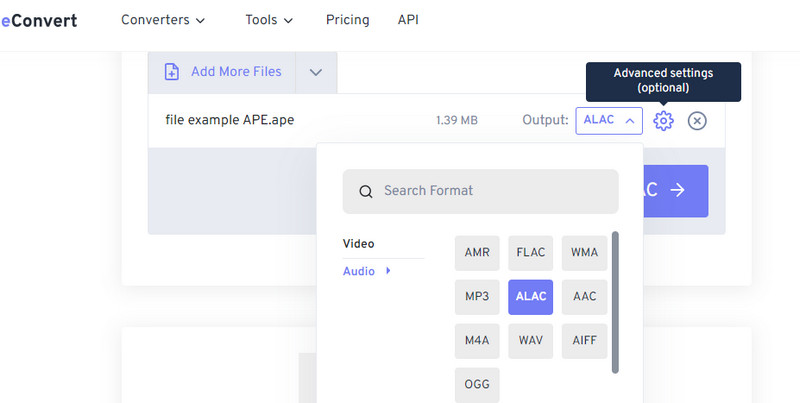 FreeConvert‑Oberflächen