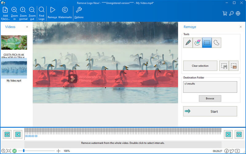 Remove Logo Now Oberfläche